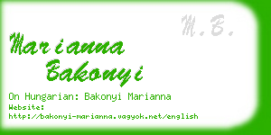 marianna bakonyi business card